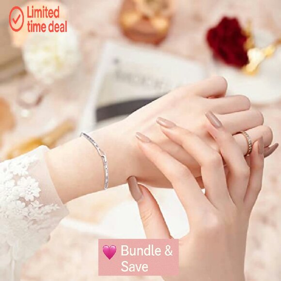 Sterling Silver Adjustable Infinity Bracelet Engraved Inspirational Gift - Picture 5 of 8